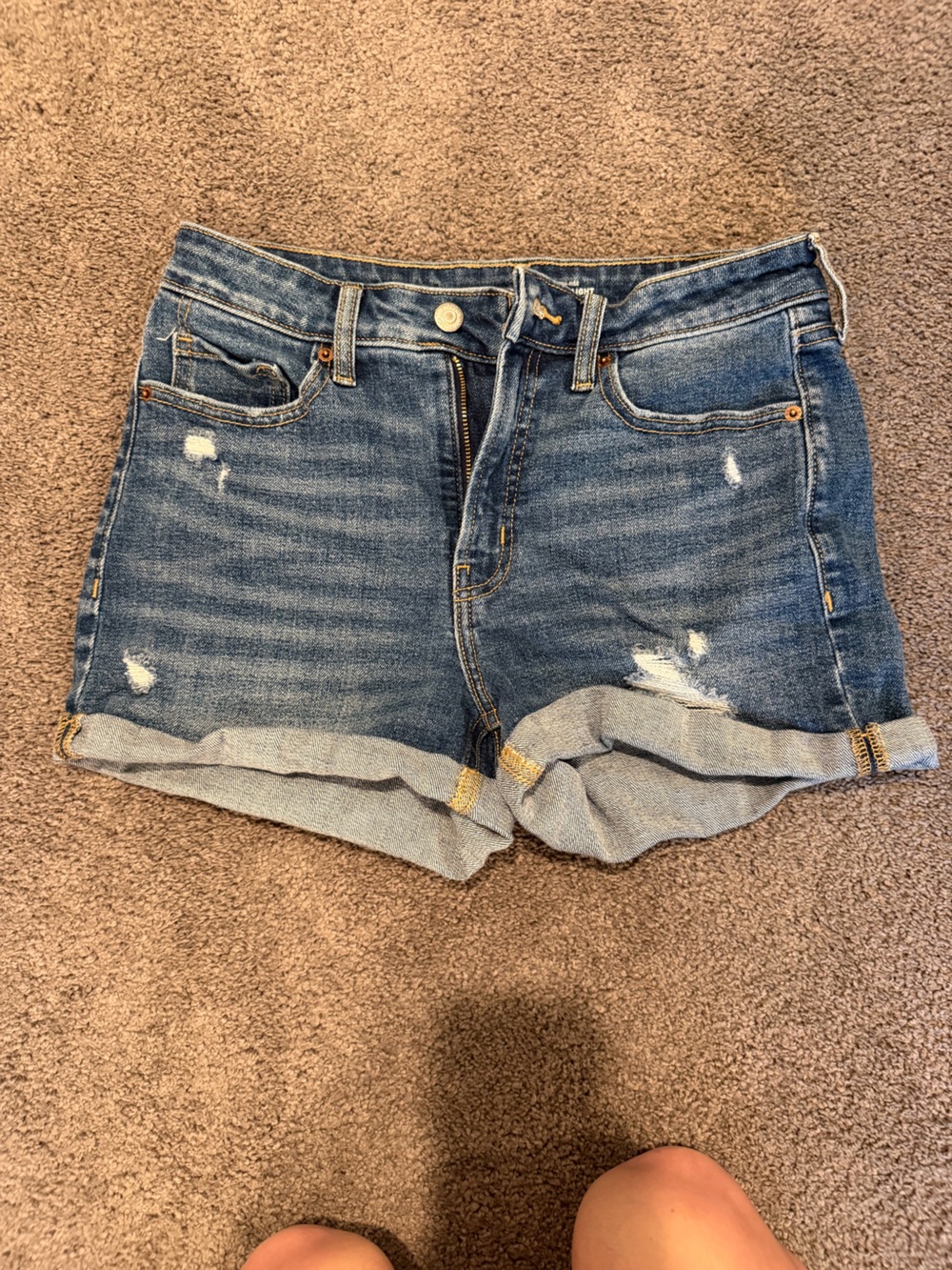 Old Navy Blue Distressed Boyfriend Denim Shorts
